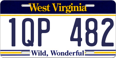 WV license plate 1QP482