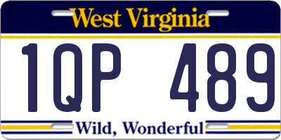 WV license plate 1QP489