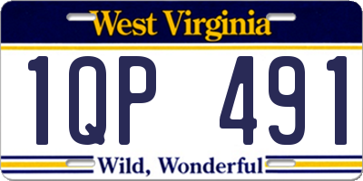 WV license plate 1QP491