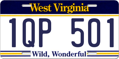 WV license plate 1QP501