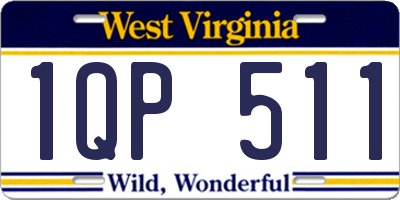 WV license plate 1QP511