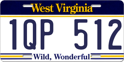 WV license plate 1QP512