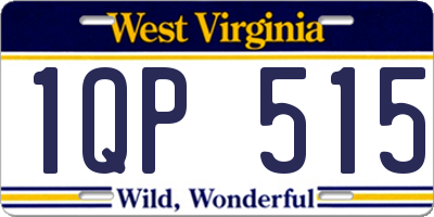 WV license plate 1QP515