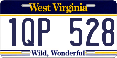 WV license plate 1QP528