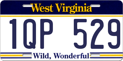 WV license plate 1QP529