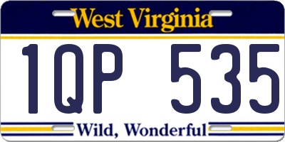 WV license plate 1QP535
