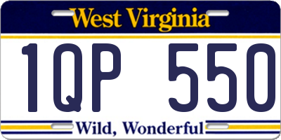 WV license plate 1QP550
