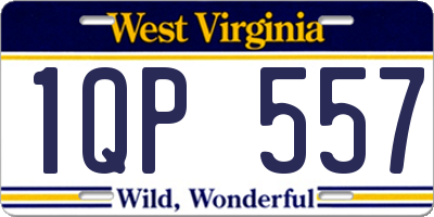 WV license plate 1QP557
