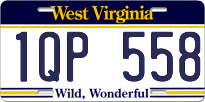WV license plate 1QP558
