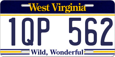 WV license plate 1QP562