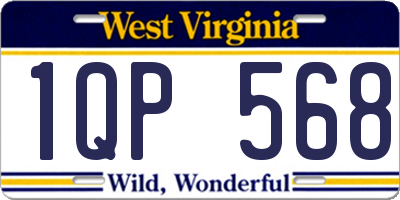 WV license plate 1QP568