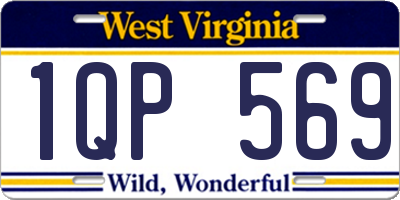 WV license plate 1QP569