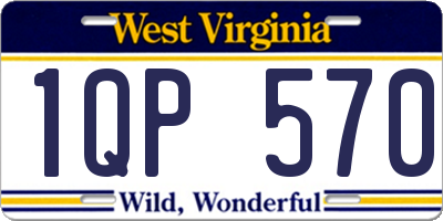 WV license plate 1QP570