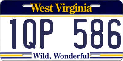 WV license plate 1QP586