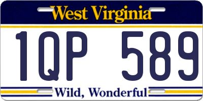 WV license plate 1QP589