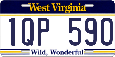 WV license plate 1QP590