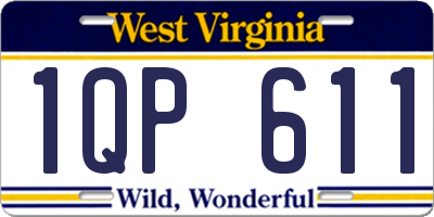 WV license plate 1QP611