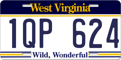 WV license plate 1QP624