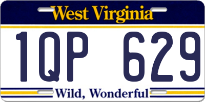WV license plate 1QP629