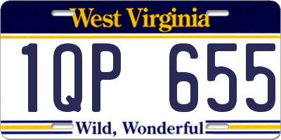 WV license plate 1QP655