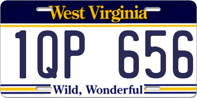 WV license plate 1QP656