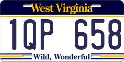 WV license plate 1QP658