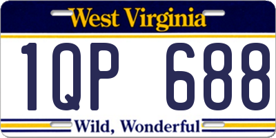 WV license plate 1QP688