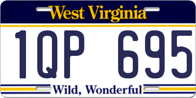 WV license plate 1QP695