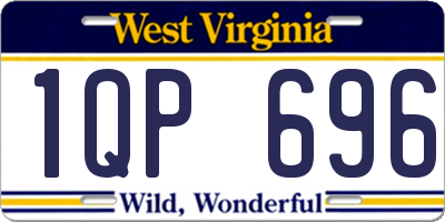 WV license plate 1QP696
