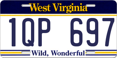 WV license plate 1QP697