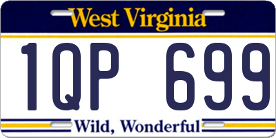 WV license plate 1QP699