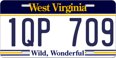 WV license plate 1QP709