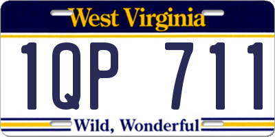WV license plate 1QP711