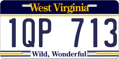 WV license plate 1QP713