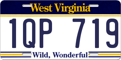 WV license plate 1QP719