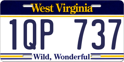 WV license plate 1QP737