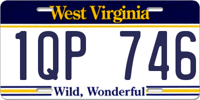 WV license plate 1QP746