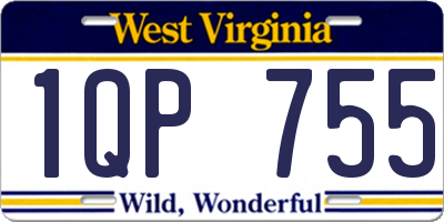 WV license plate 1QP755
