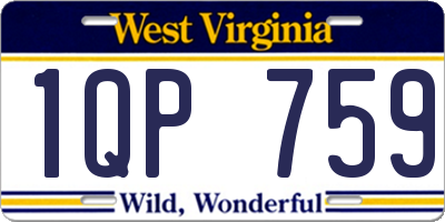 WV license plate 1QP759