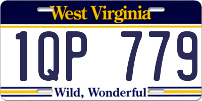 WV license plate 1QP779