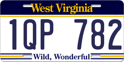 WV license plate 1QP782