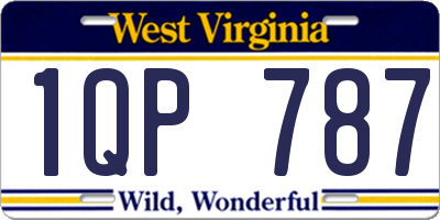 WV license plate 1QP787