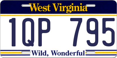 WV license plate 1QP795