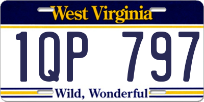 WV license plate 1QP797