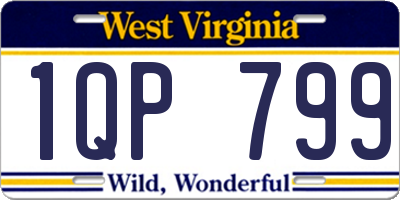 WV license plate 1QP799