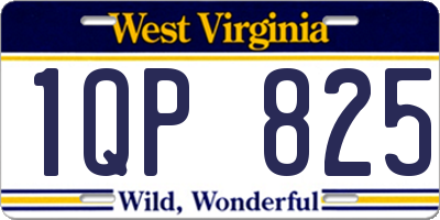 WV license plate 1QP825