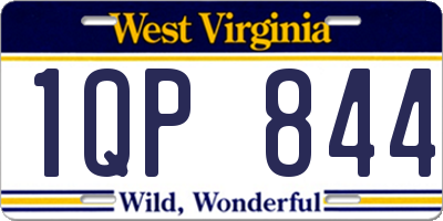 WV license plate 1QP844