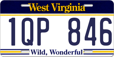 WV license plate 1QP846