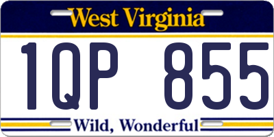 WV license plate 1QP855