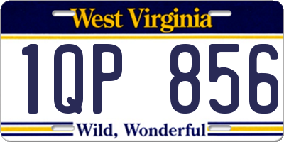 WV license plate 1QP856